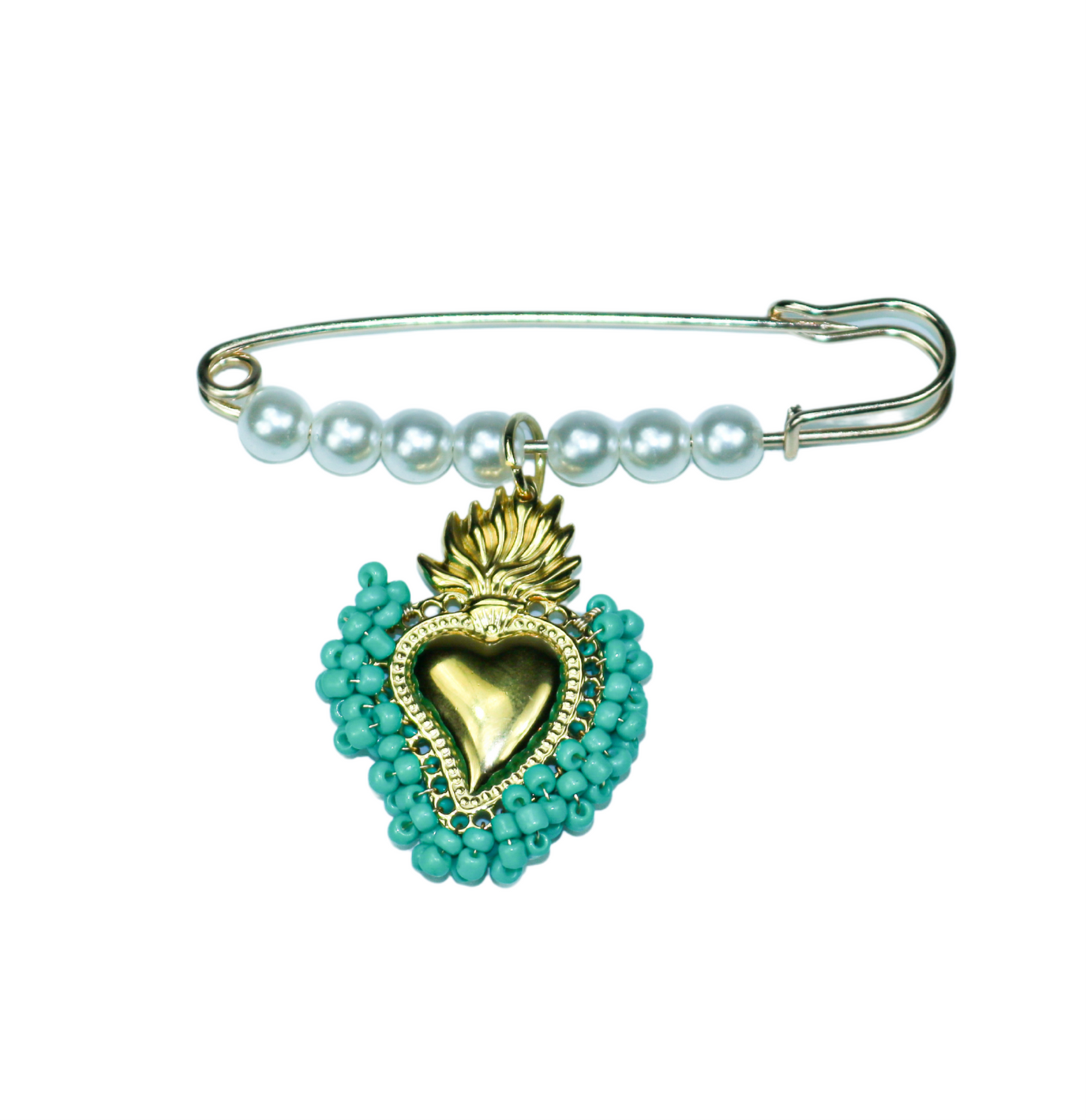 Faye broche groen - My Marble