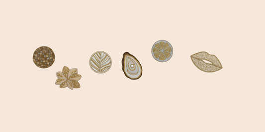 6 verschillende handgemaakte kralen onderzetters van My Marble.