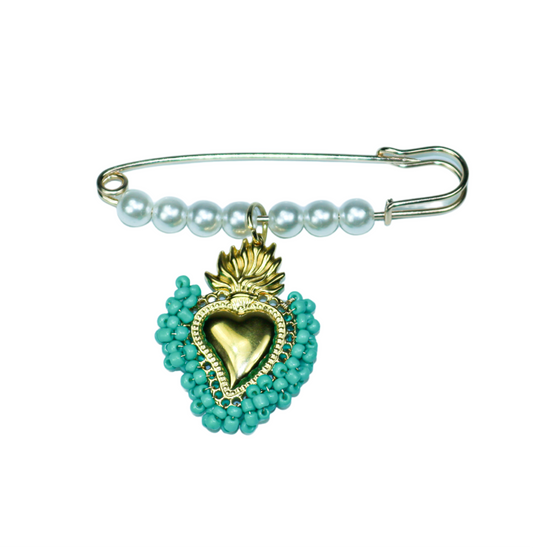 Faye broche groen - My Marble