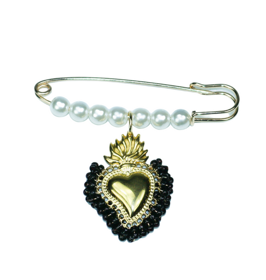 Faye broche zwart - My Marble