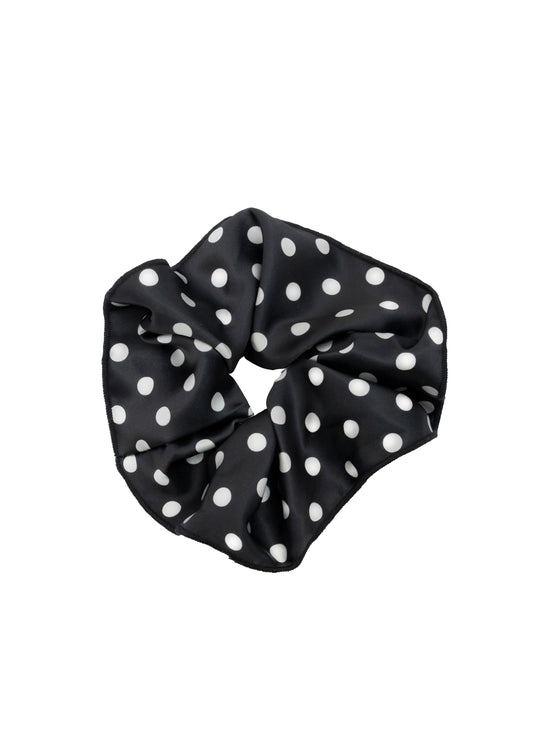 Dotty scrunchie zwart-wit