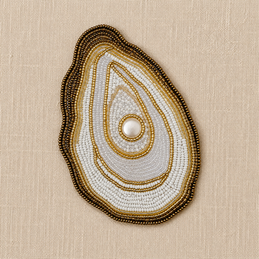 Handgemaakte Oyster kralen onderzetter van My Marble