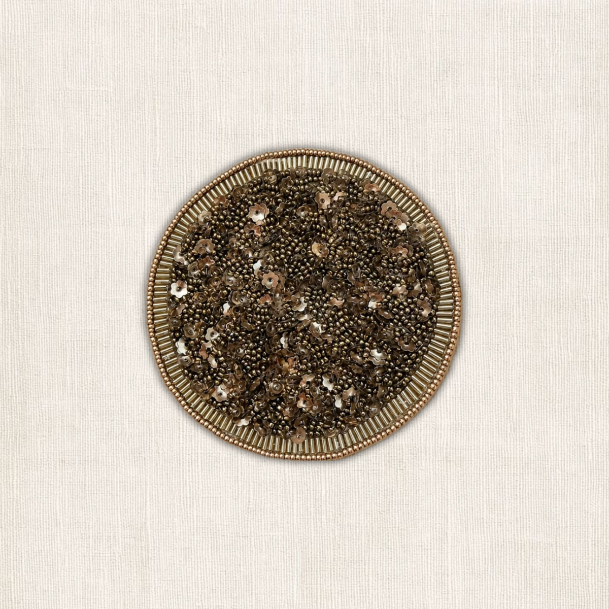 Handgemaakte brons glitter kralen onderzetter van My Marble
