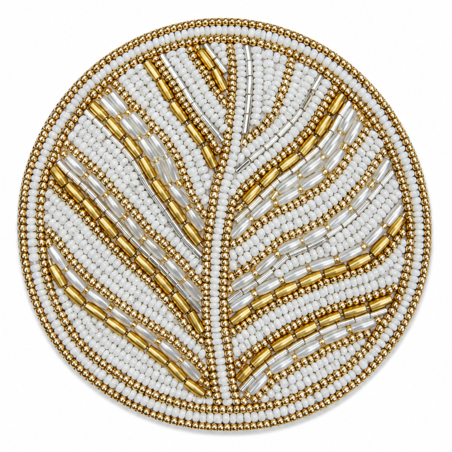 Handgemaakte Feather kralen onderzetter van My Marble
