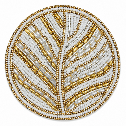 Handgemaakte Feather kralen onderzetter van My Marble
