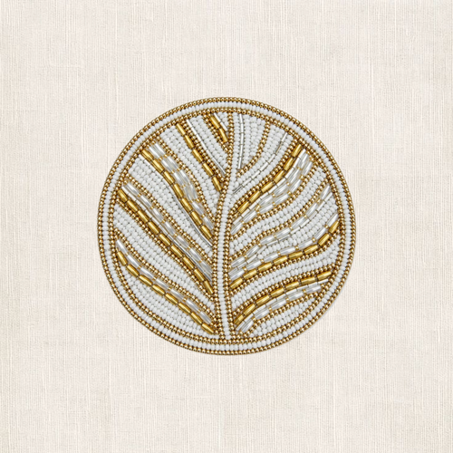 Handgemaakte feather kralen onderzetter van My Marble
