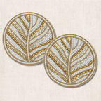 Handgemaakte feather kralen onderzetter van My Marble