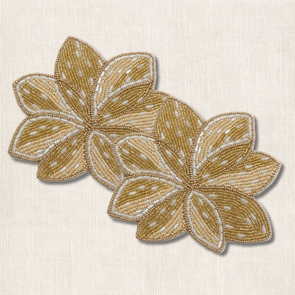 Handgemaakte lotus kralen onderzetter van My Marble