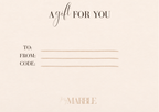 My Marble cadeaubon met ruimte voor naam, afzender en code