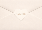Luxe envelop van My Marble cadeaubon met hartvormige sluiting