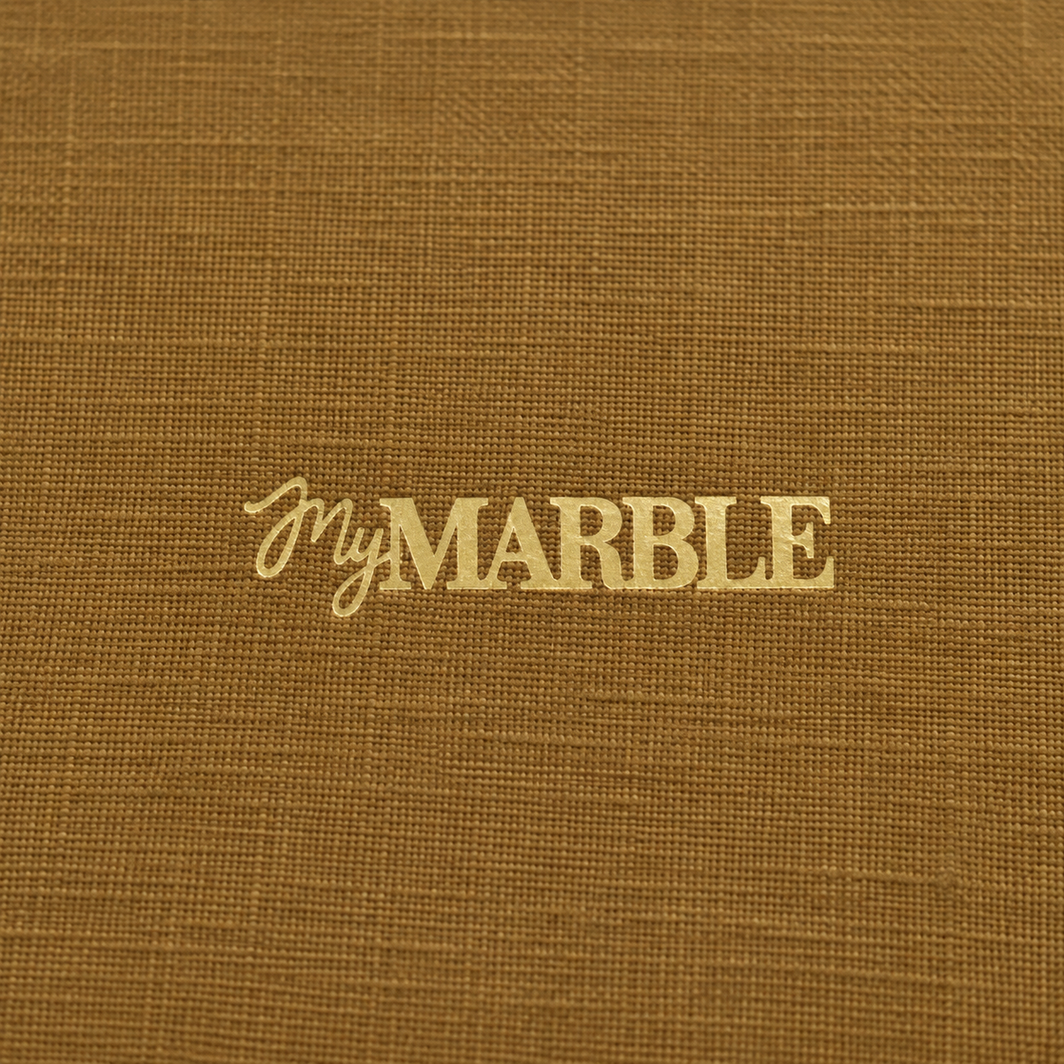 Achterkant van My Marble onderzetter met My Marble logo