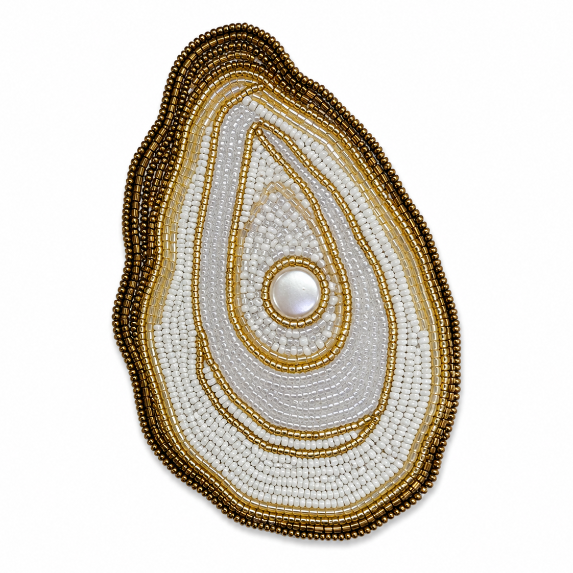 Handgemaakte Oyster kralen onderzetter van My Marble