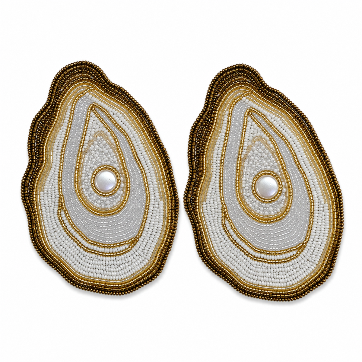 Handgemaakte Oyster kralen onderzetter van My Marble
