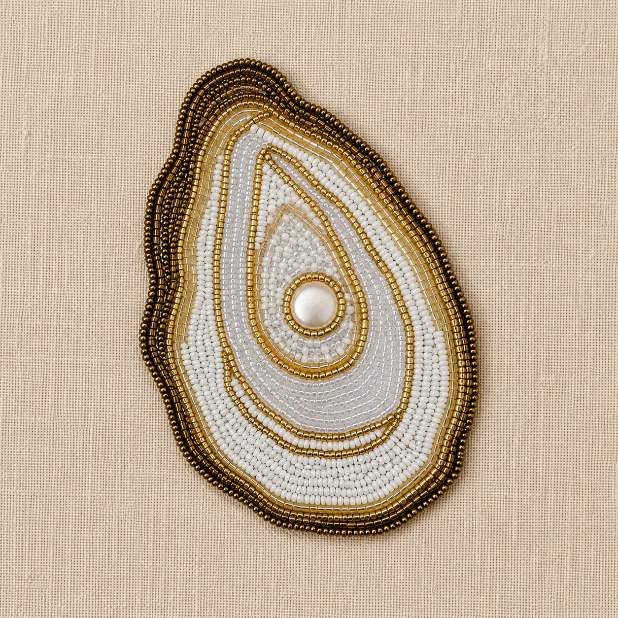 Handgemaakte Oyster kralen onderzetter van My Marble