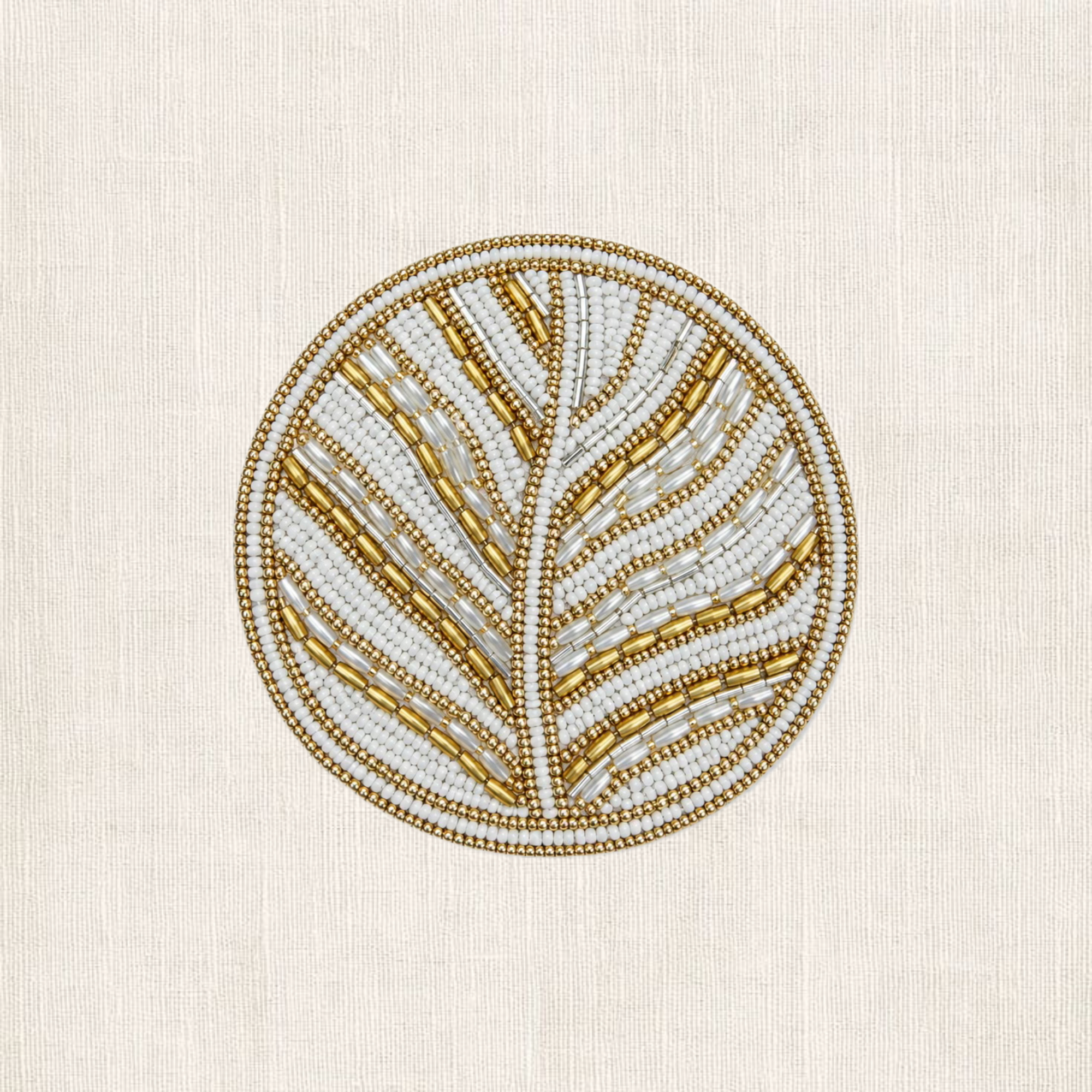 Handgemaakte Feather kralen onderzetter van My Marble